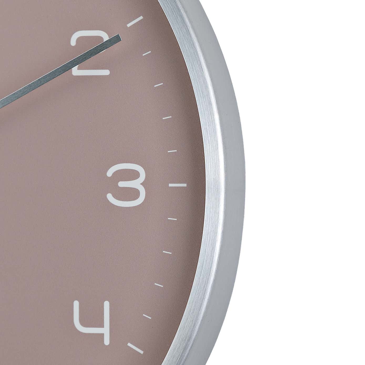 Hometime Silver & Blush Wall Clock
