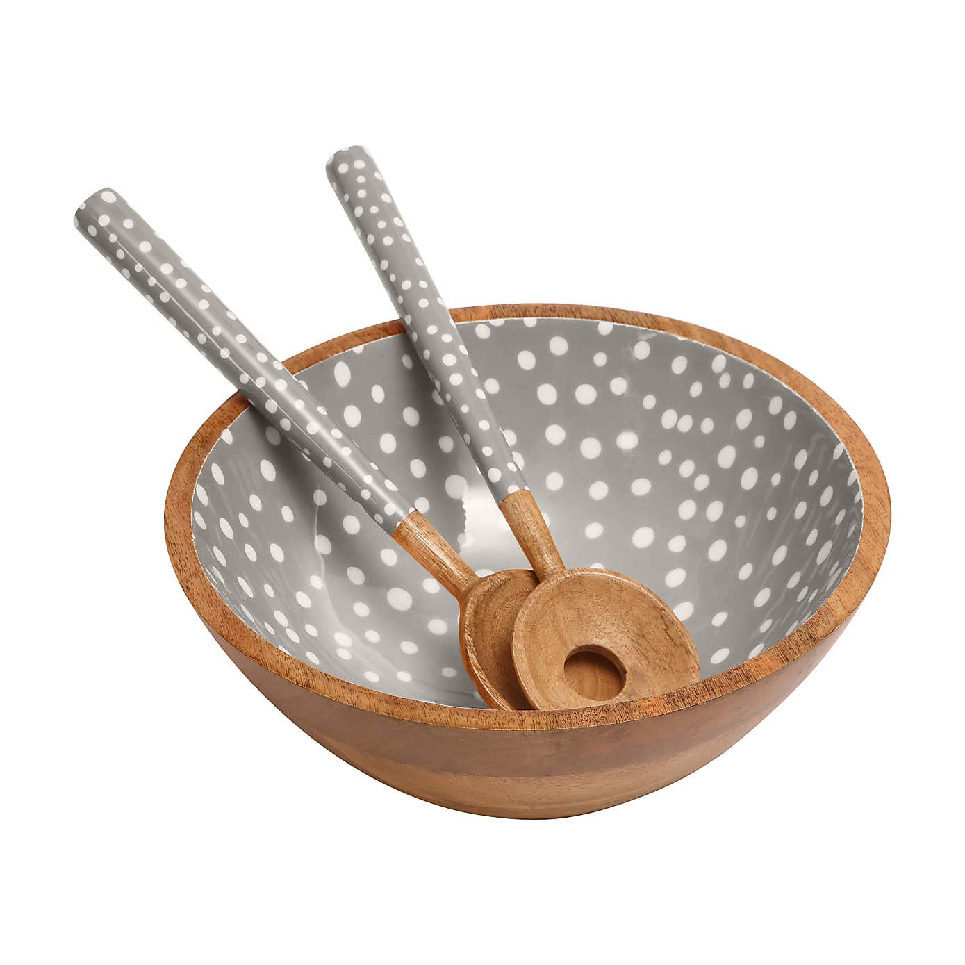 Dexam Sintra Mango Wood Spotted Salad Servers
