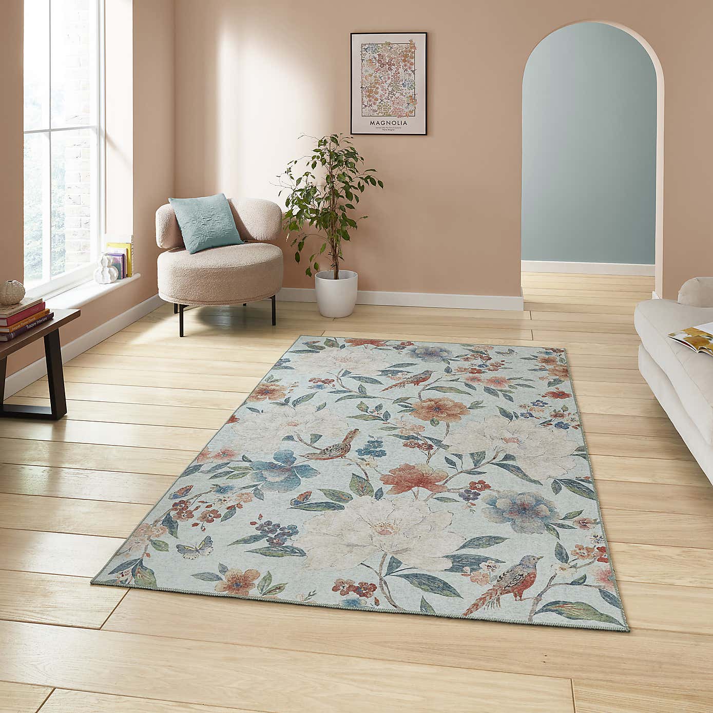 Catherine Lansfield Pipa Floral Rug