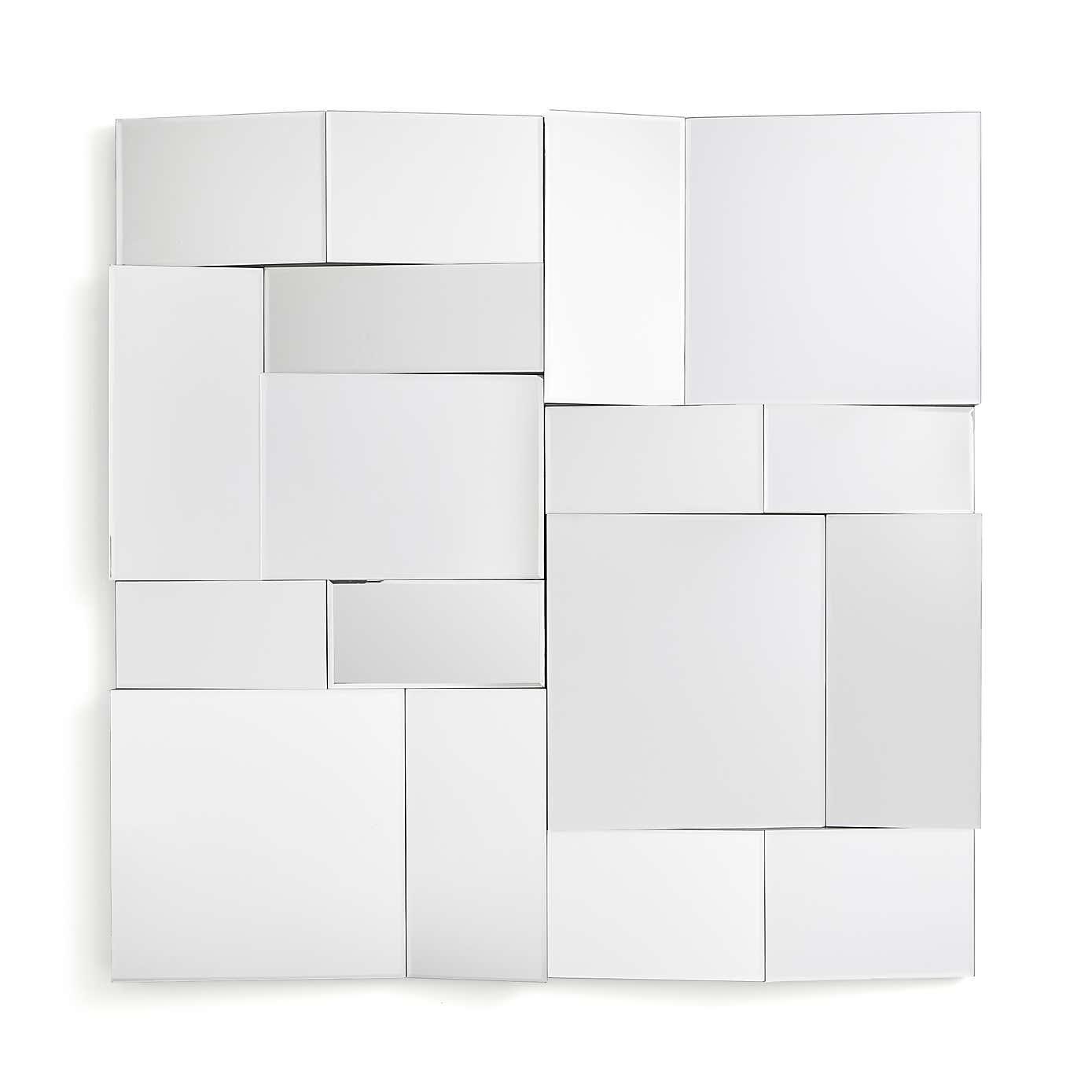 3D Squares Mirrored Wall Art