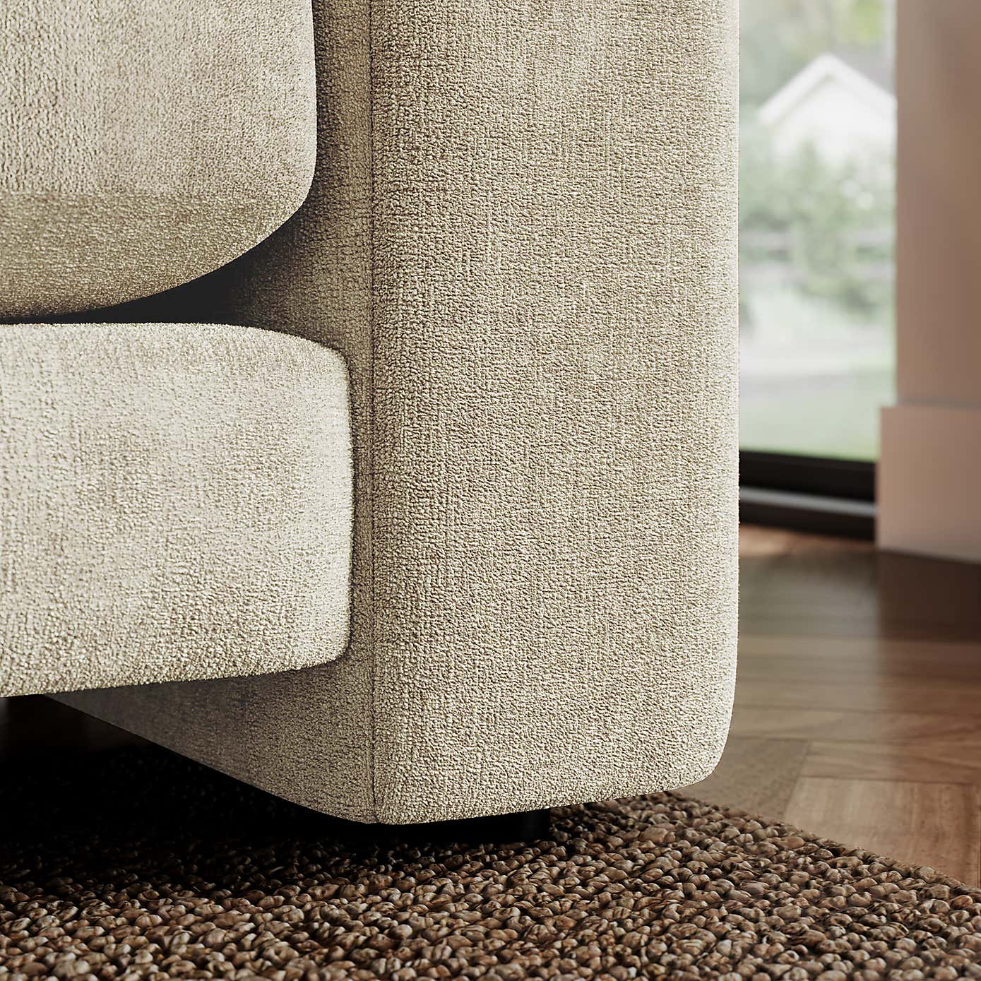 Magnus Soft Textured Chenille Snuggle Sofa