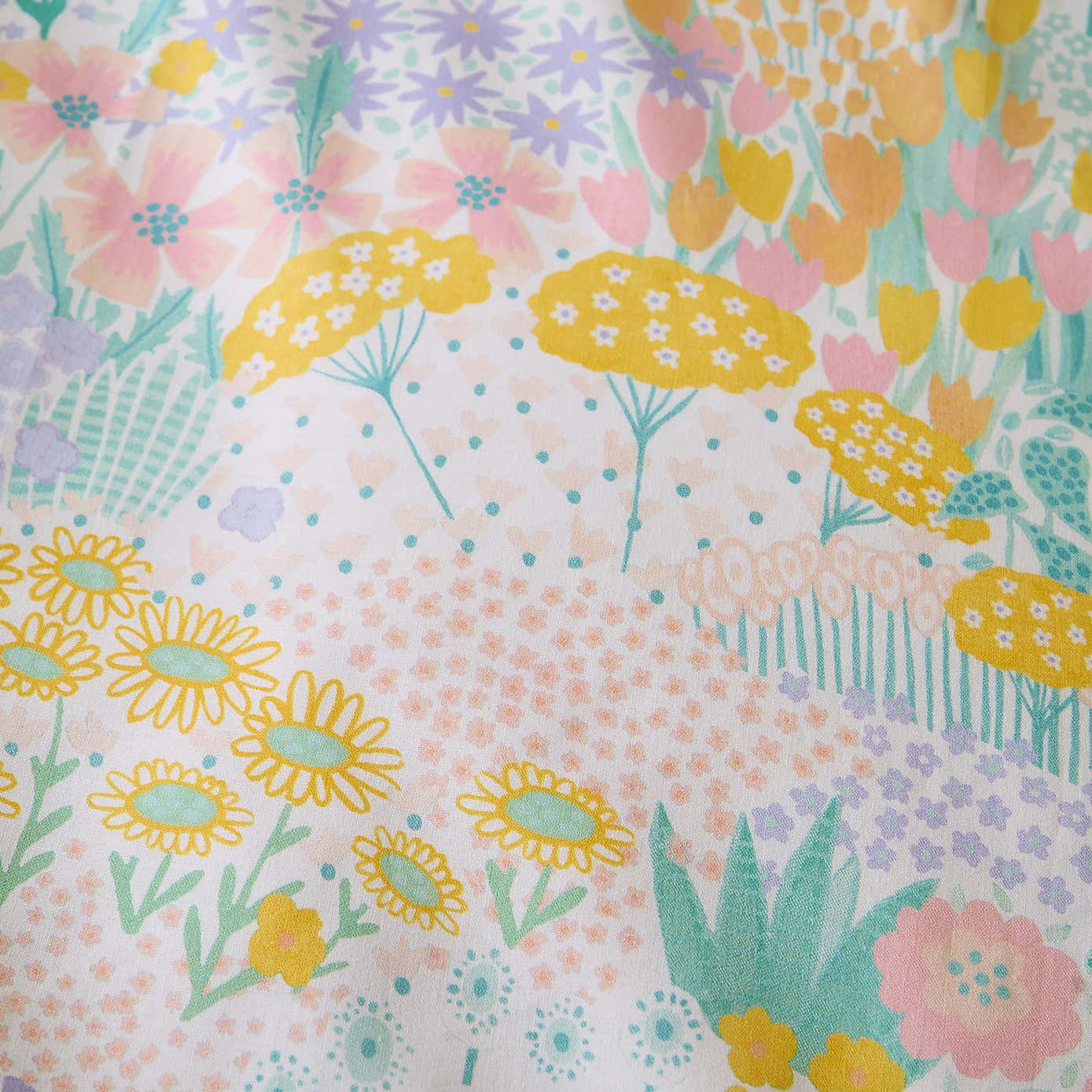 Meadows 100% Cotton Reversible Duvet Cover and Pillowcase Set