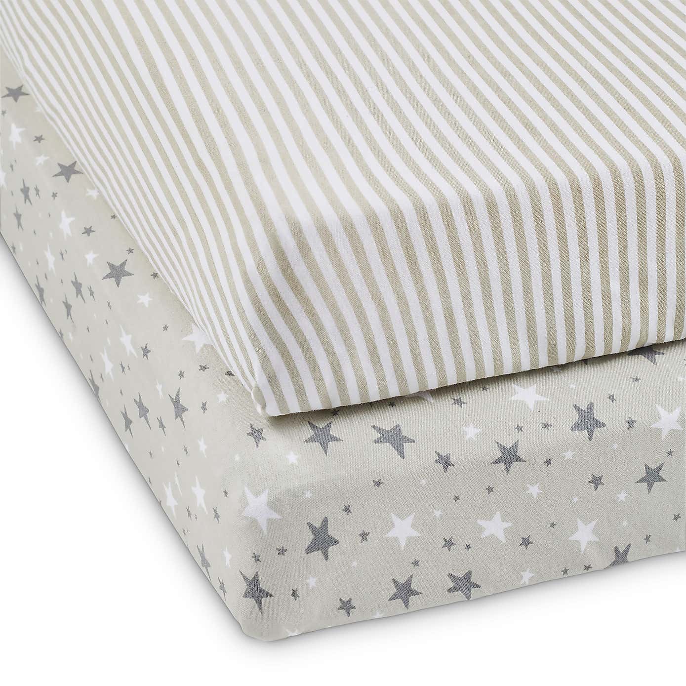 Ickle Bubba Pack of 2 Cosmic Aura Fitted Cotbed Sheets