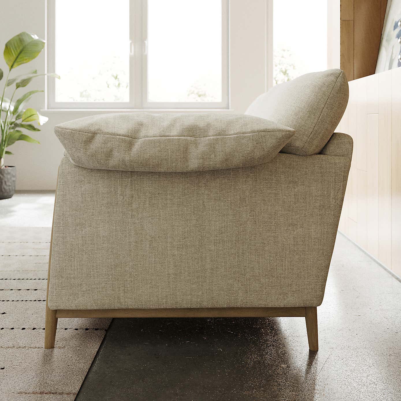 Hector Tonal Plush Chenille 4 Seater Sofa