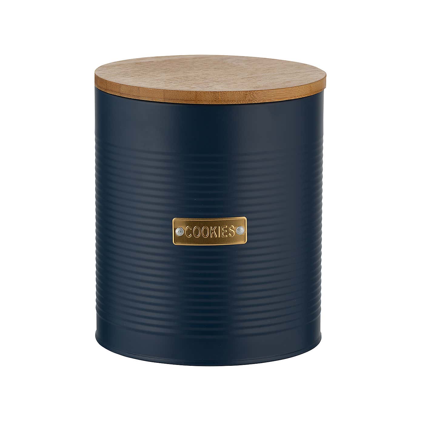 Typhoon Otto Round Navy Biscuit Tin