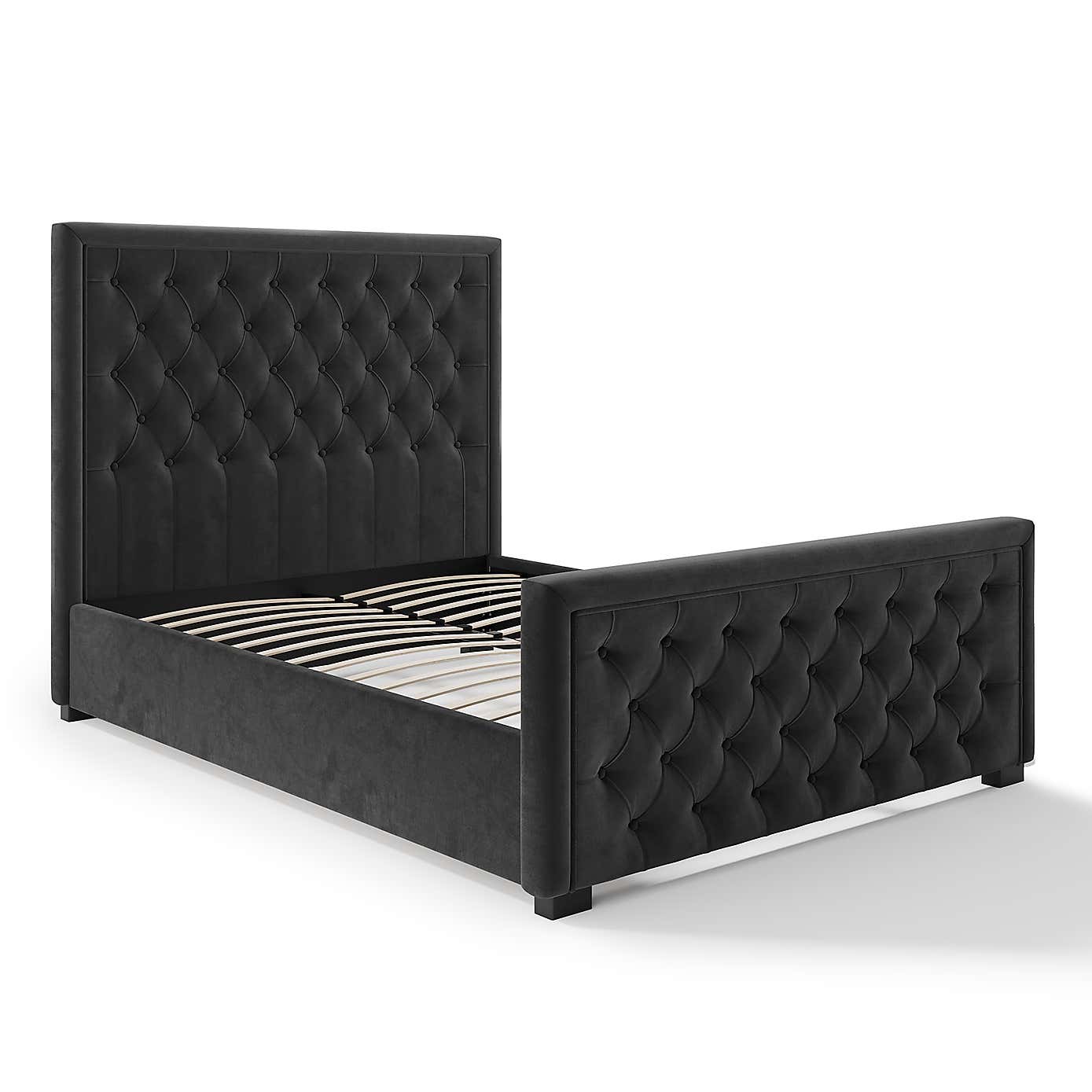 Elodie Buttoned Velvet Bed