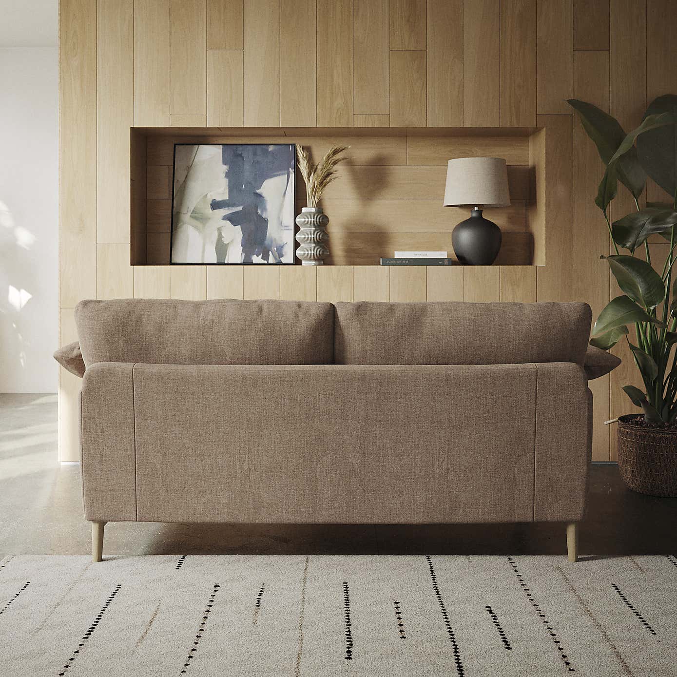 Hector Tonal Plush Chenille 3 Seater Sofa