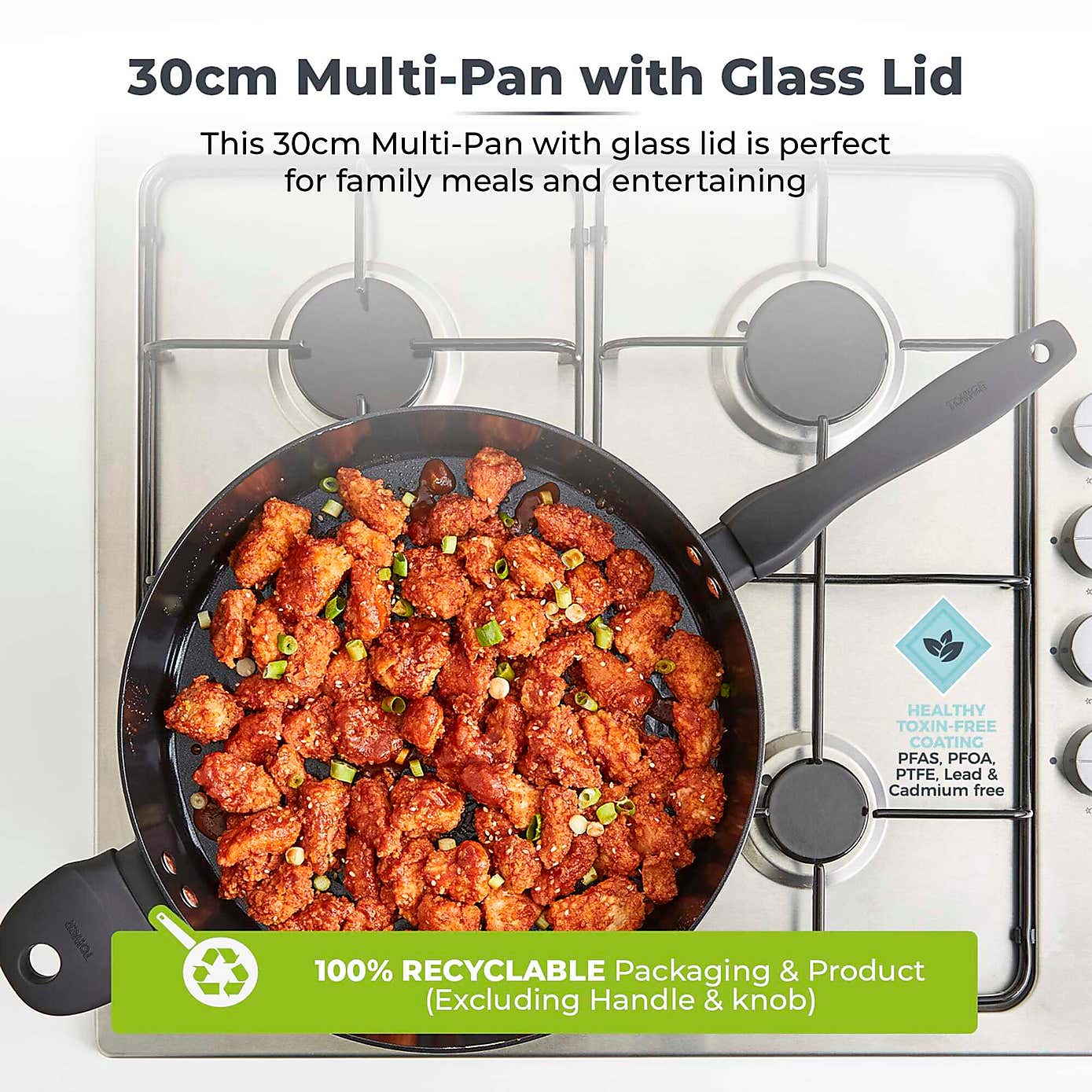 Tower Diamo 30cm Ceramic Multi-Pan with Lid