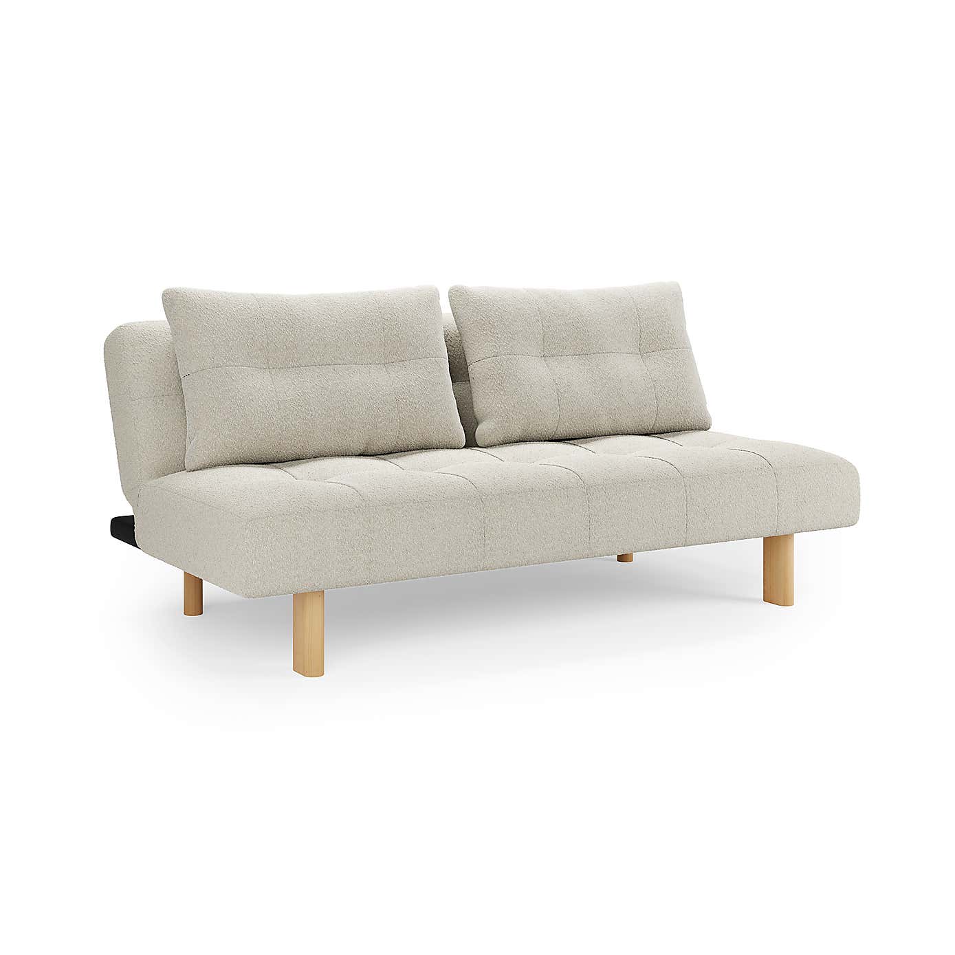 Lottie Boucle Two Tone Clic Clac Double Sofa Bed