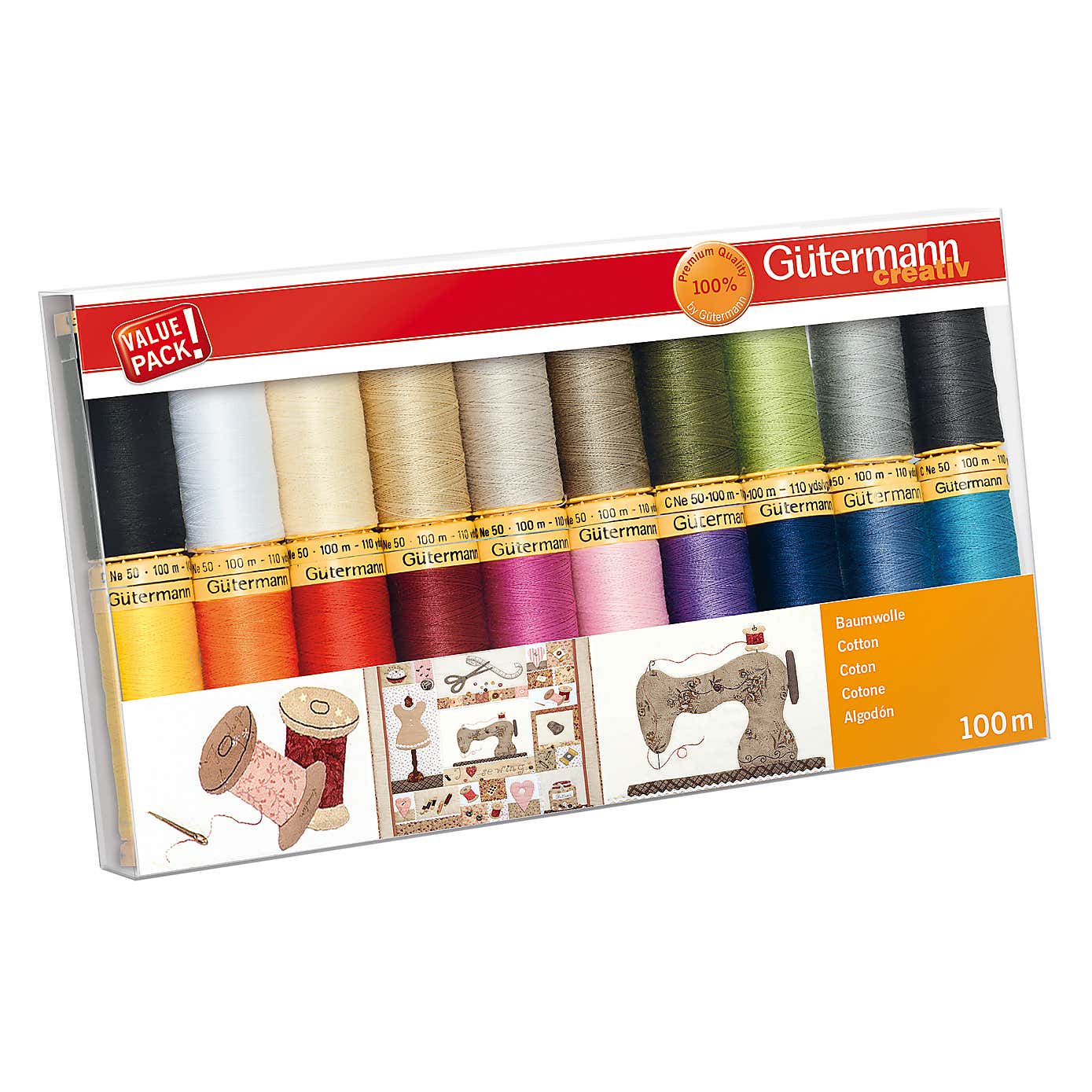 Thread Set Natural Cotton No.50 20x100m