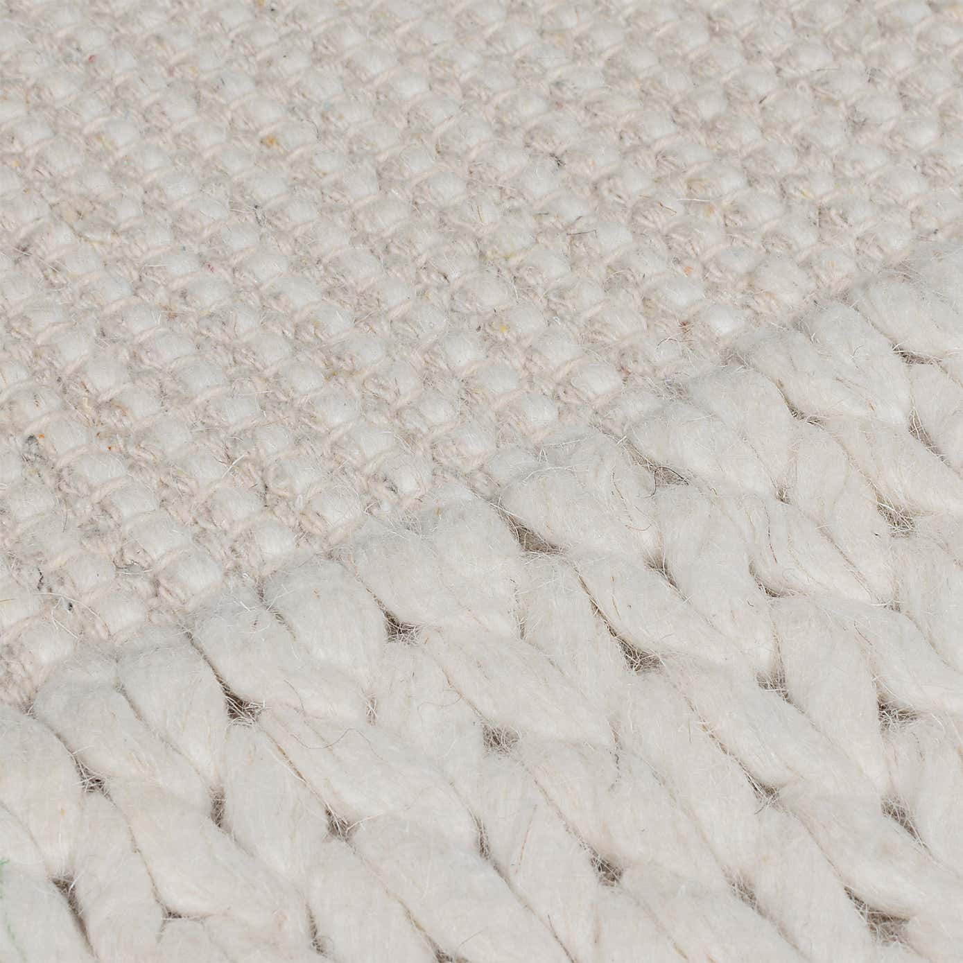 Rue Plait Border Wool Rug