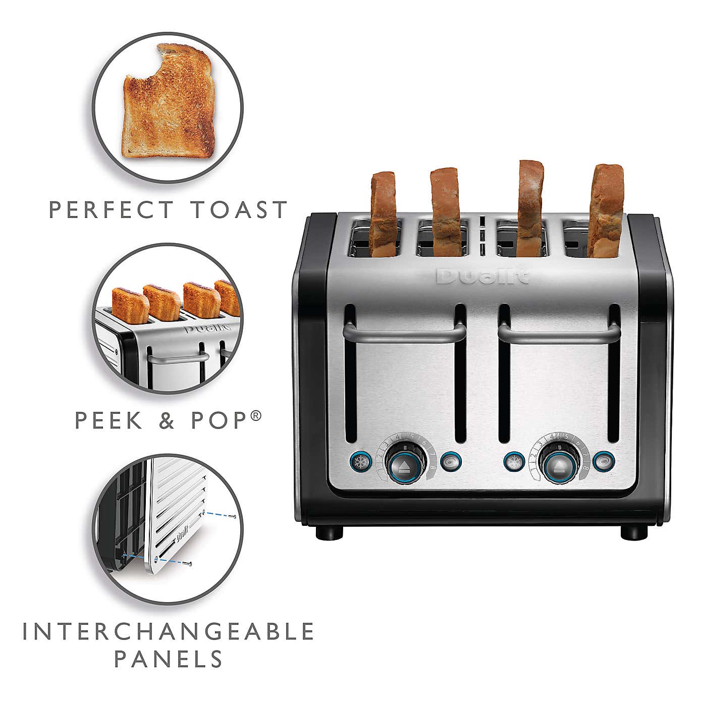 Dualit Architect Stainless Steel 4 Slot Toaster