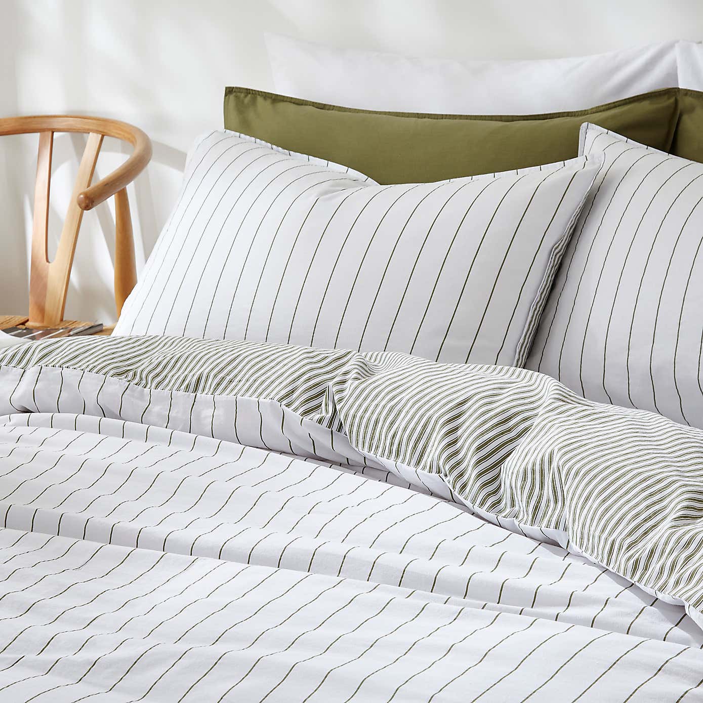 Fairford Ticking Stripe Duvet Cover & Pillowcase Set