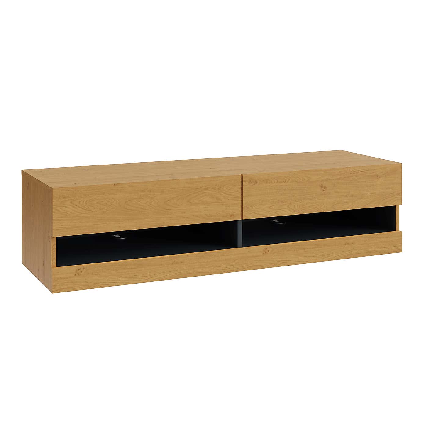 Delta 120cm Wall TV Unit with LEDs for TVs up to 55"