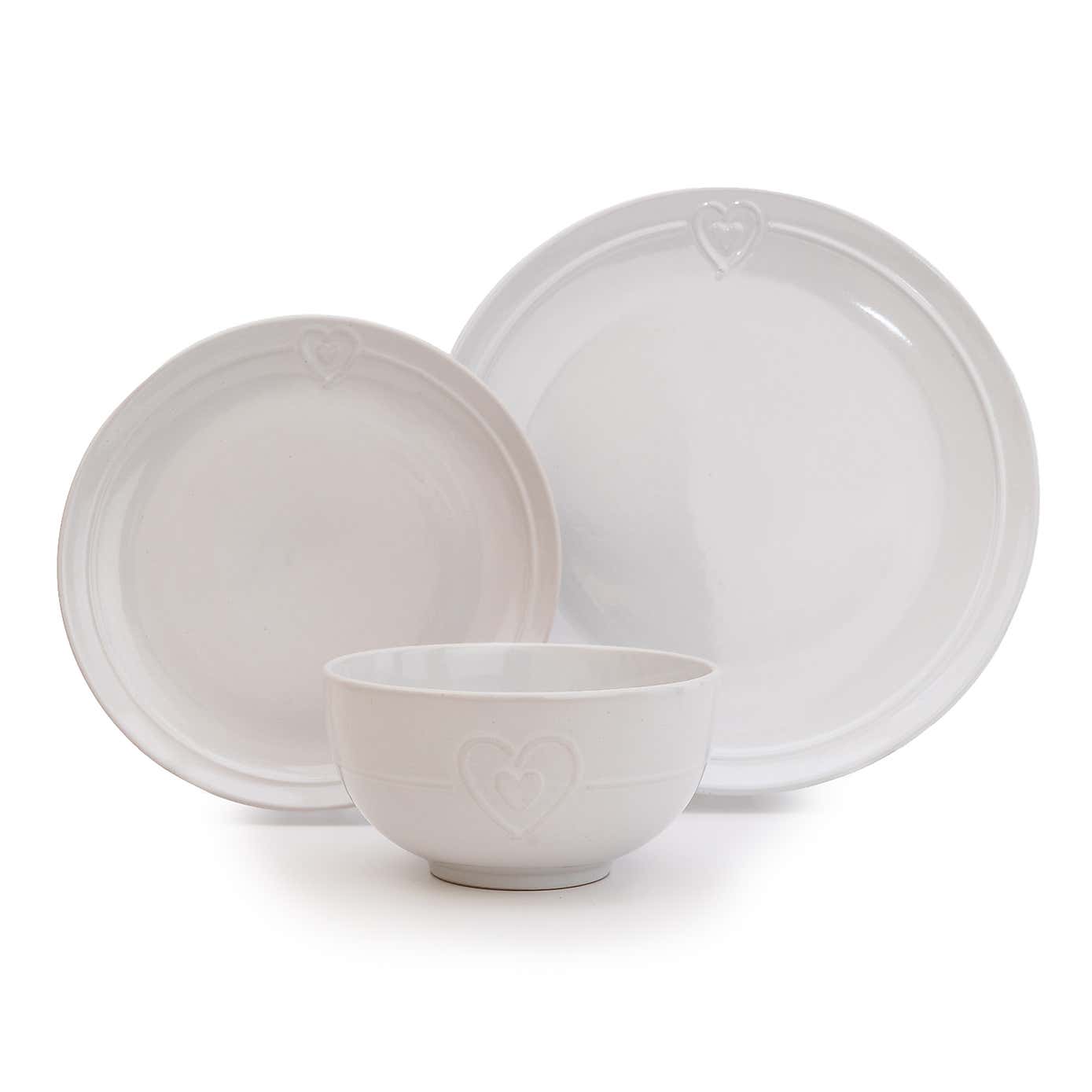 Hearts 12 Piece Dinner Set