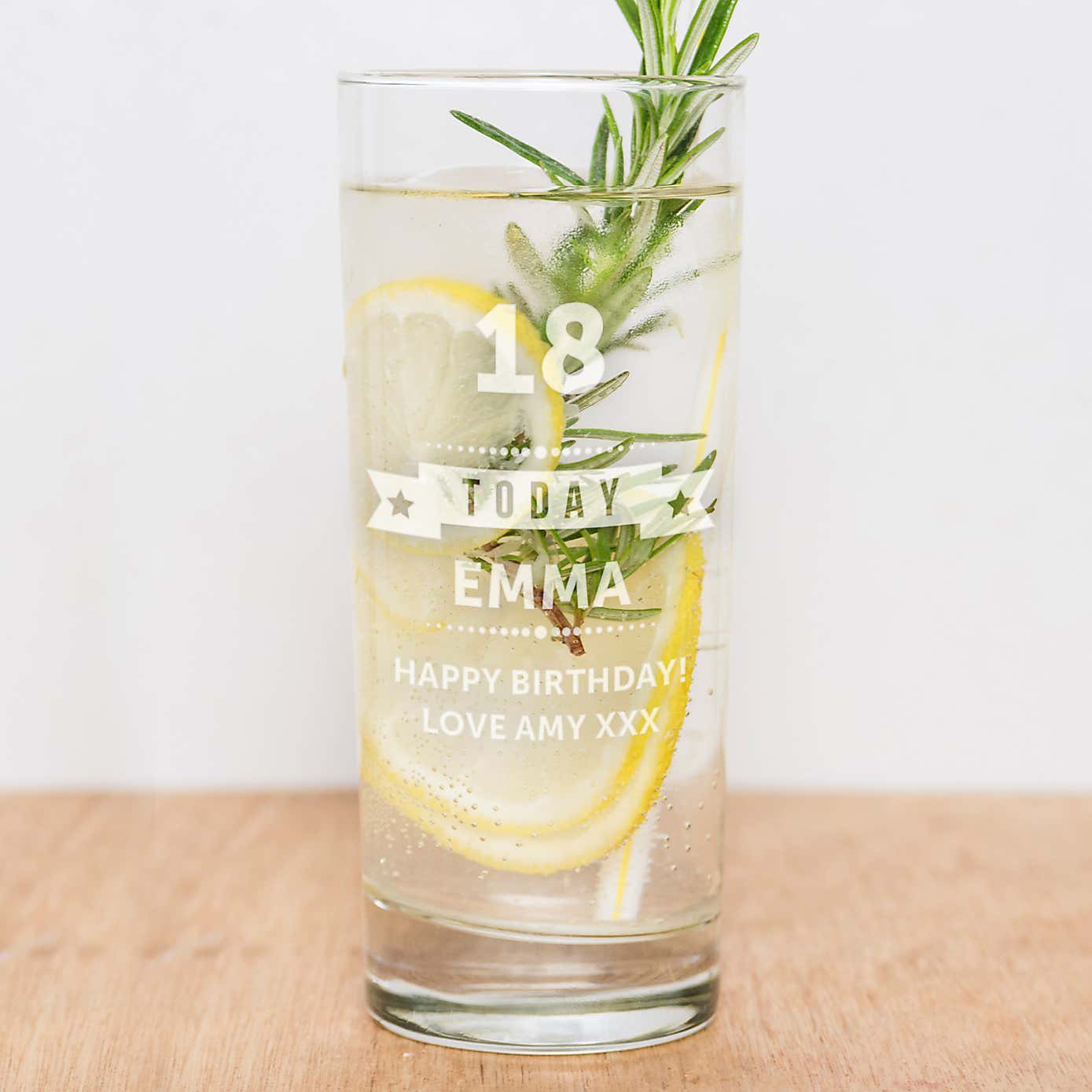 Personalised Birthday Star Hi Ball Glass