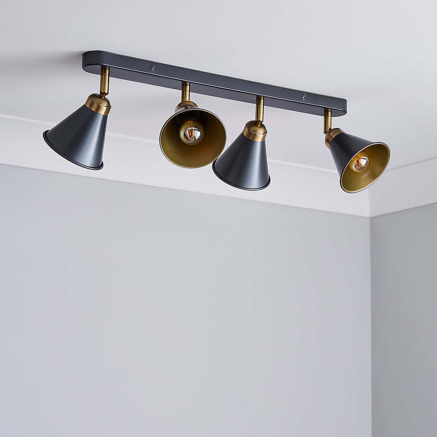 Logan 4 Light Grey Spotlight Bar