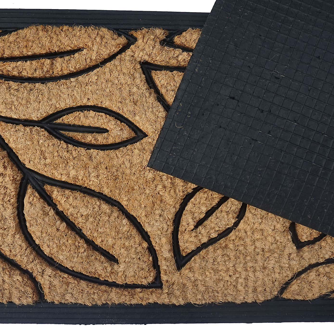 Natural Leaves Coir Doormat