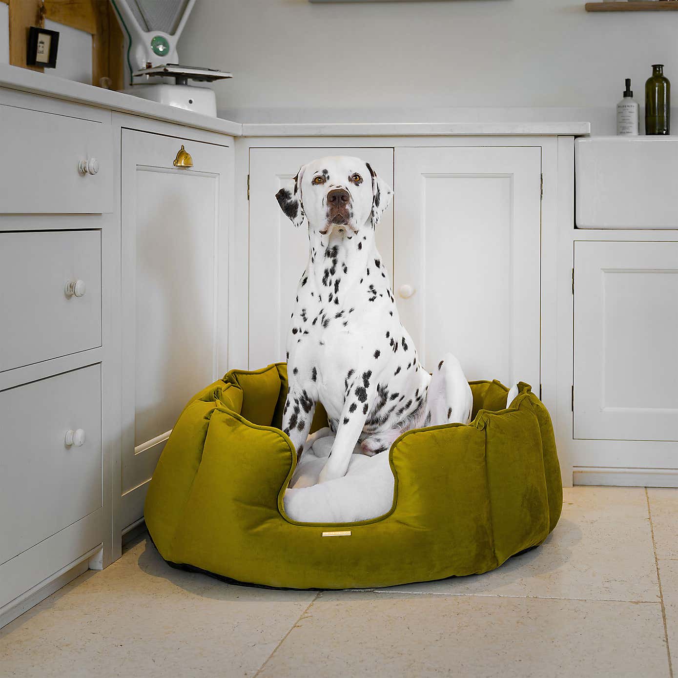 Lords and Labradors Velvet High Wall Dog Bed