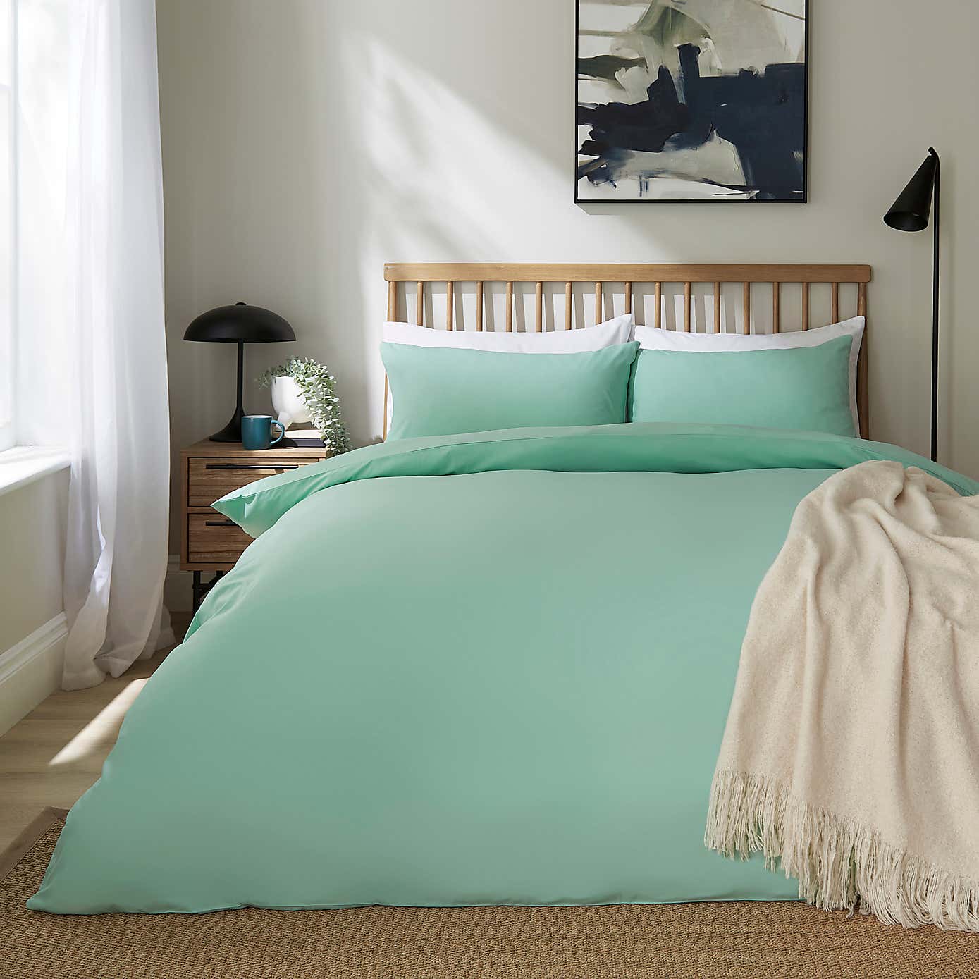 Super Soft Plain Polyester Fitted Sheet