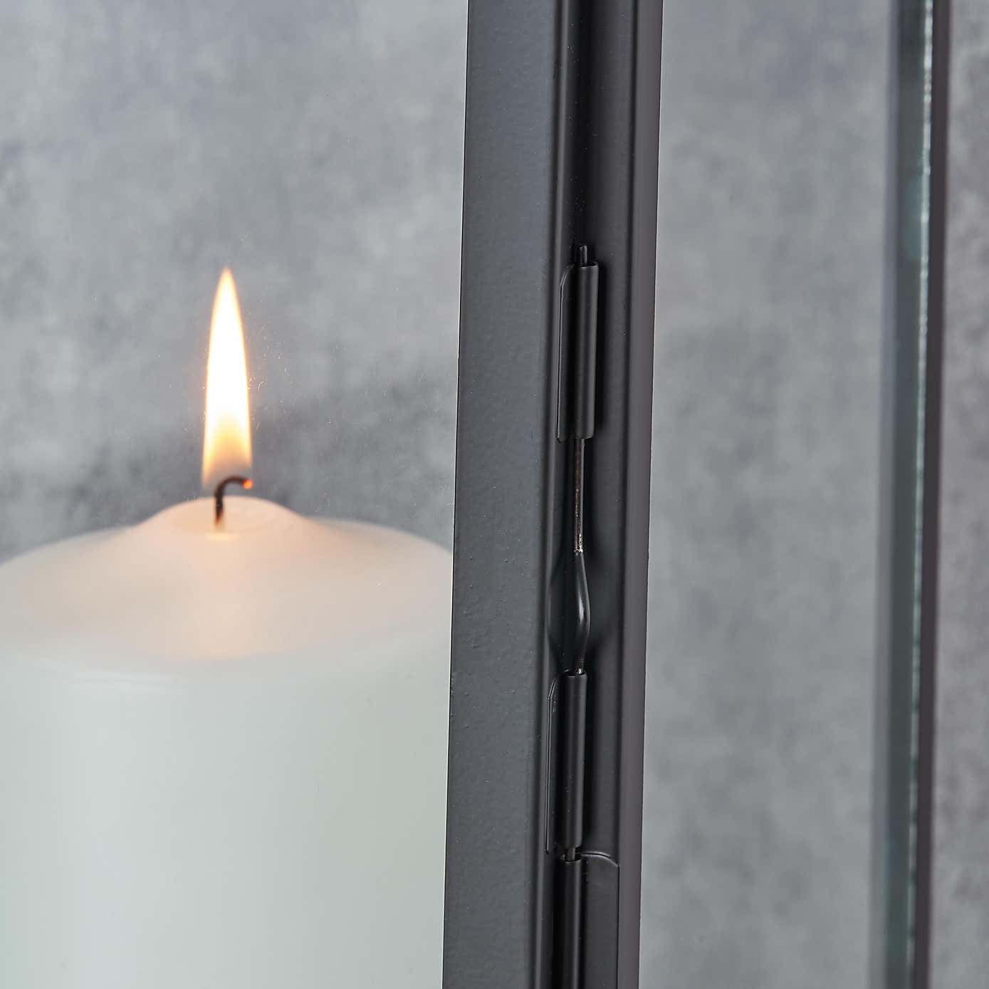 Metal & Glass Rectangular Lantern