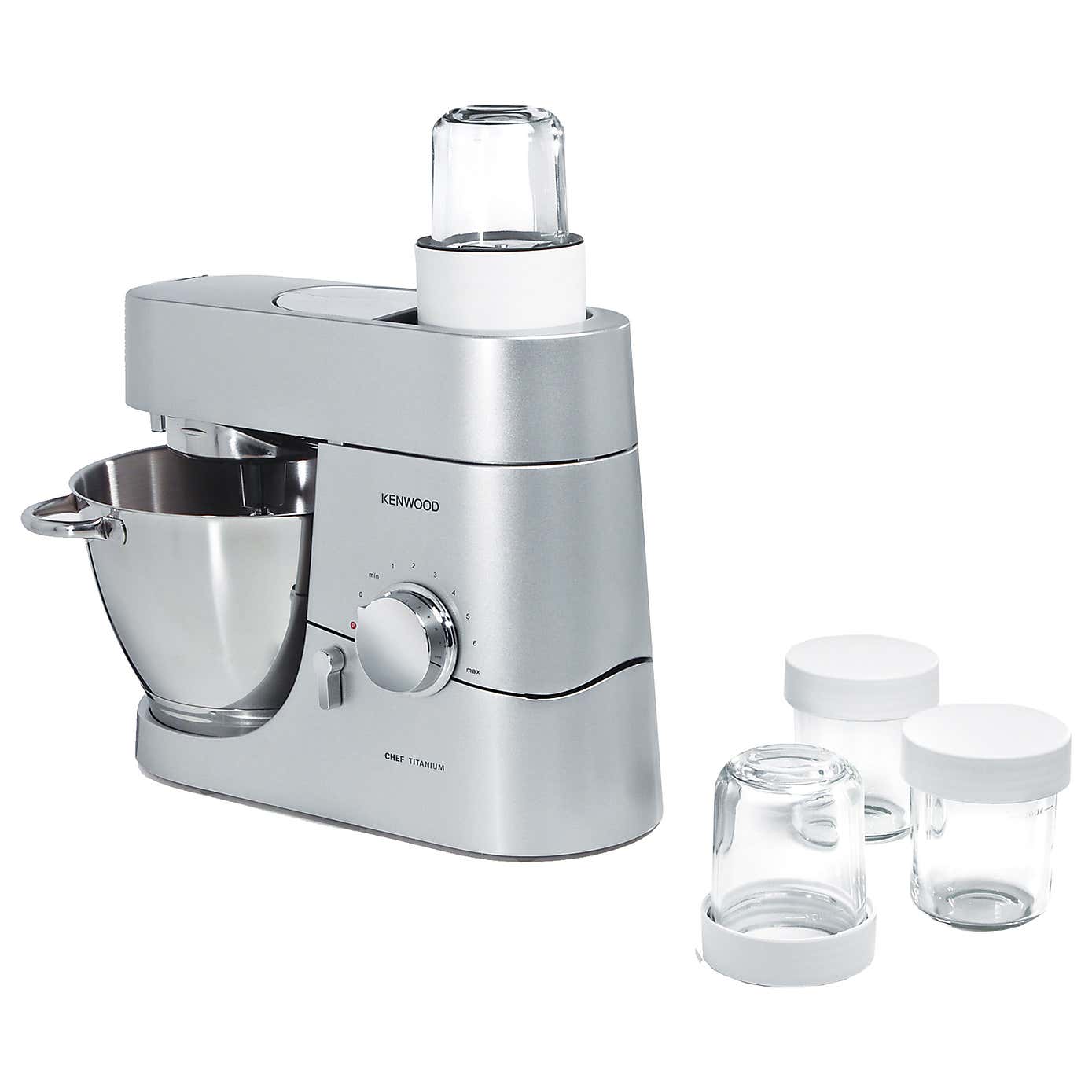 Kenwood Glass Mini Chopper Mill Attachment with 3 Jars