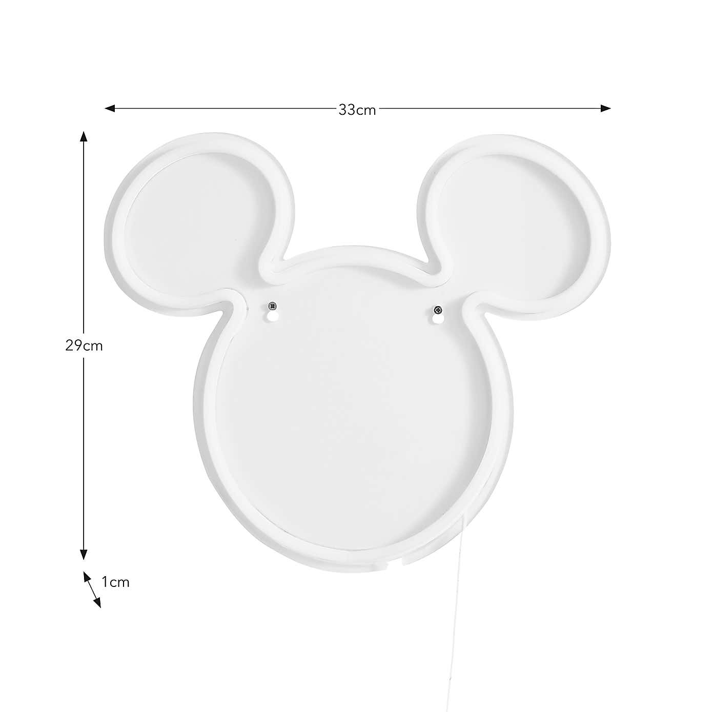 Mickey Mouse Neon Pink Wall Light