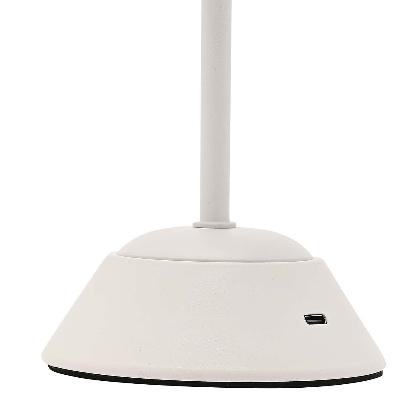 Hestia Thin Stem Rechargeable Colour Changing LED Touch Table Lamp