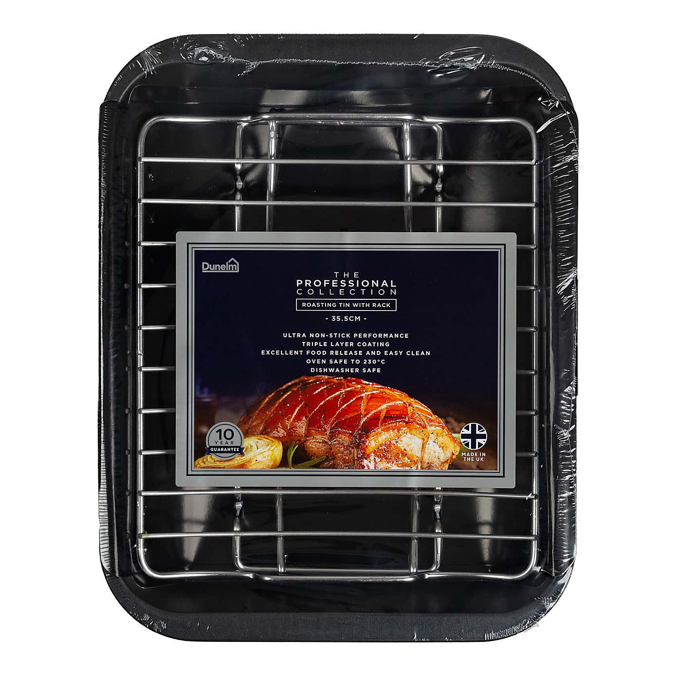 Dunelm Professional 36cm Roasting Tin with Rack