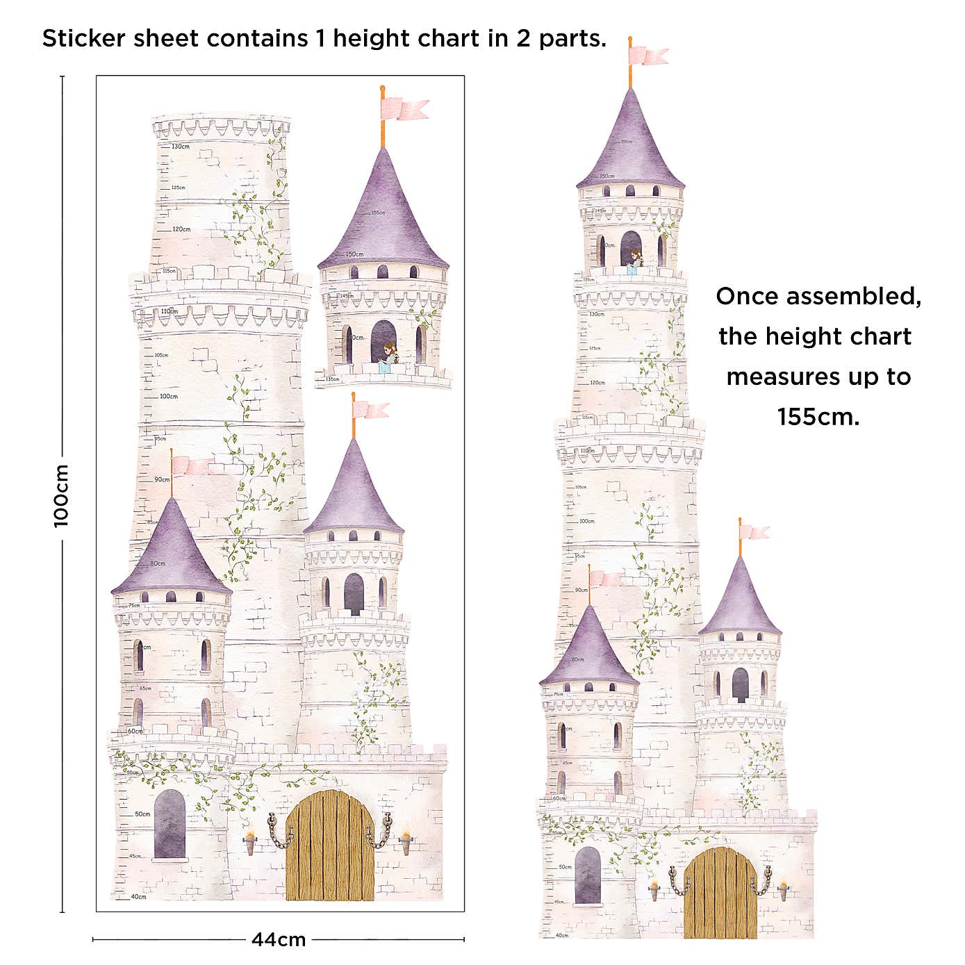 Magical Princess Tower Height Chart