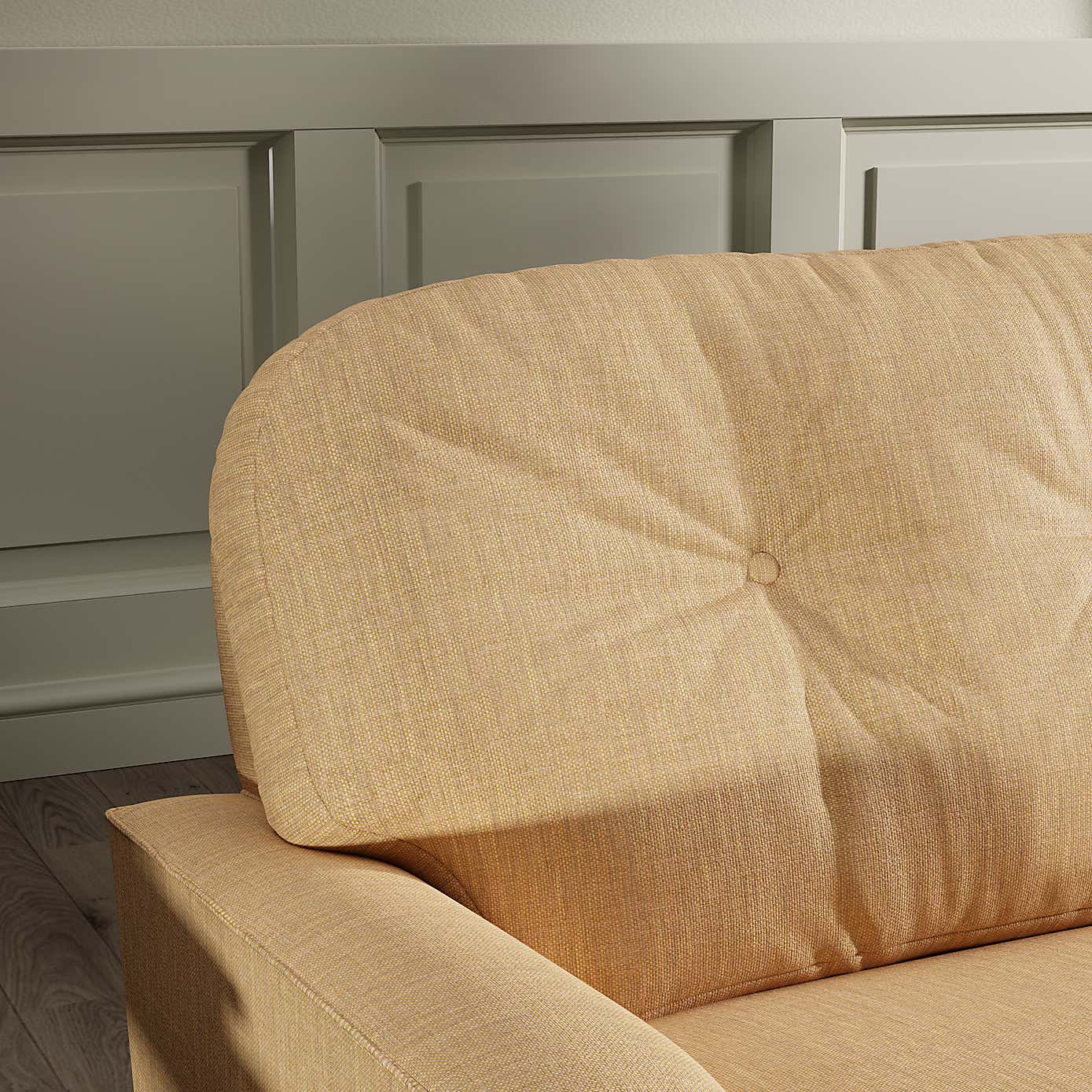 Martha Faux Linen 3 Seater Sofa Natural