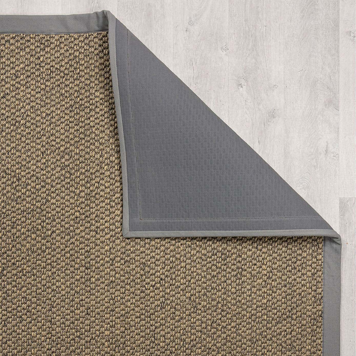 Sisal Look Washable Border Rug
