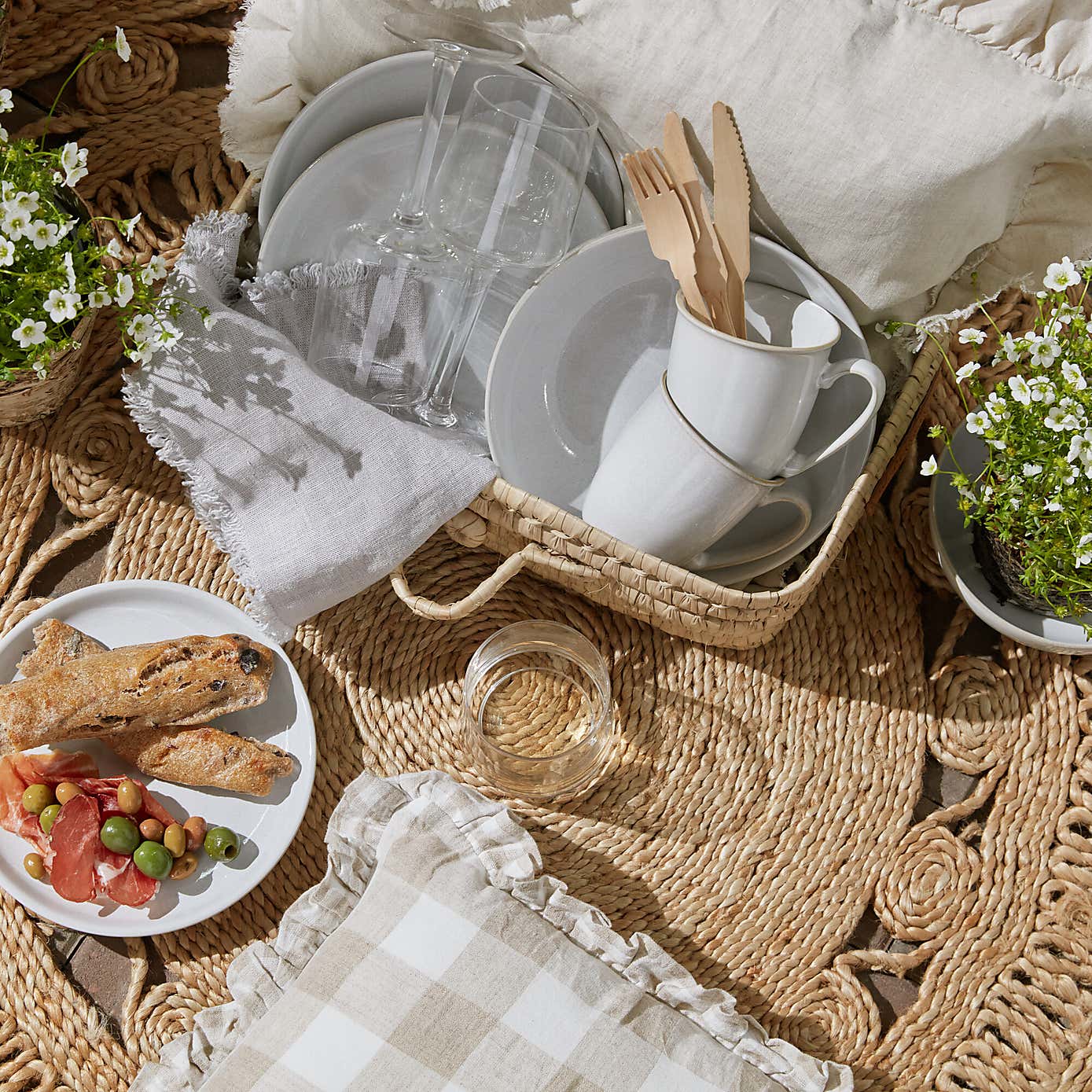 Denby Elements Stone White Set of 4 Mugs