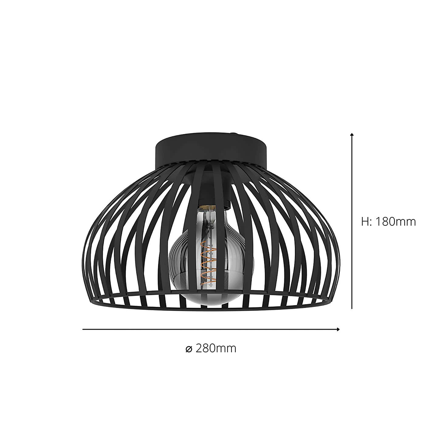 EGLO Mogano Flush Ceiling Light