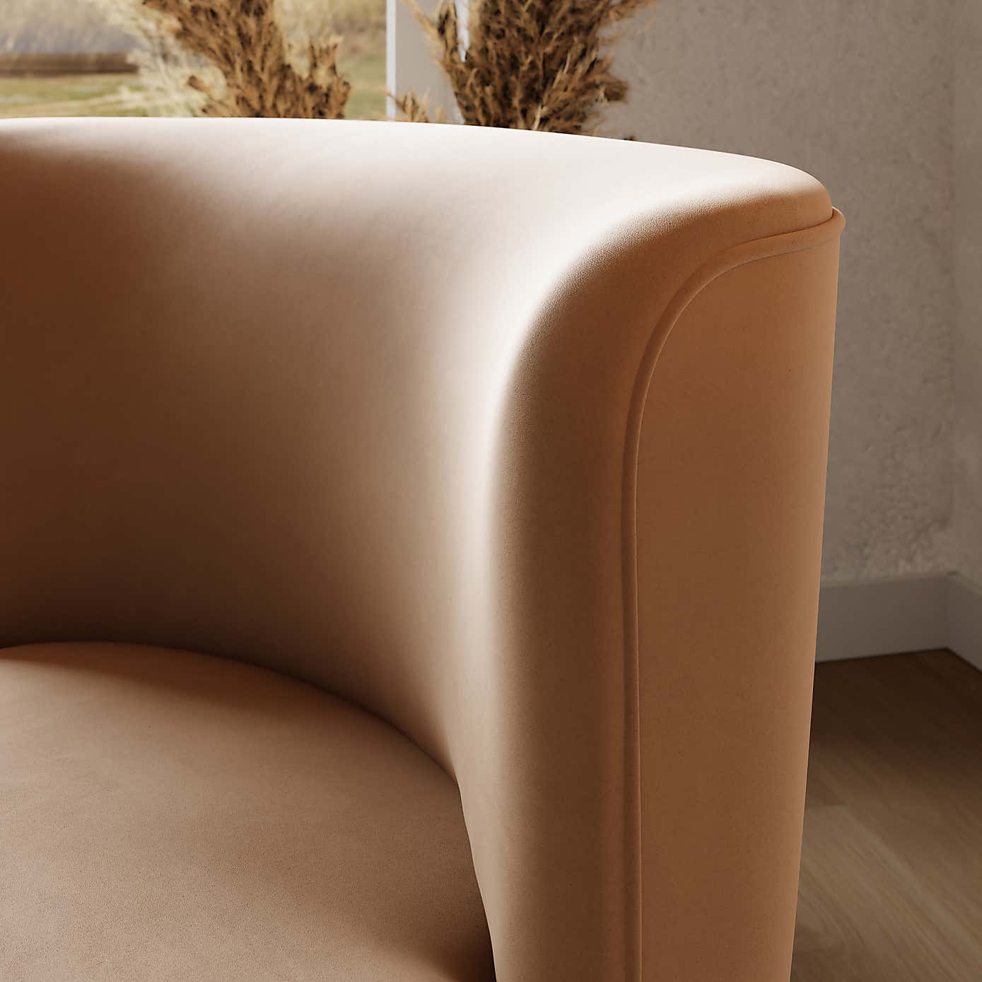 Modern Curves Velvet Occasional Chair