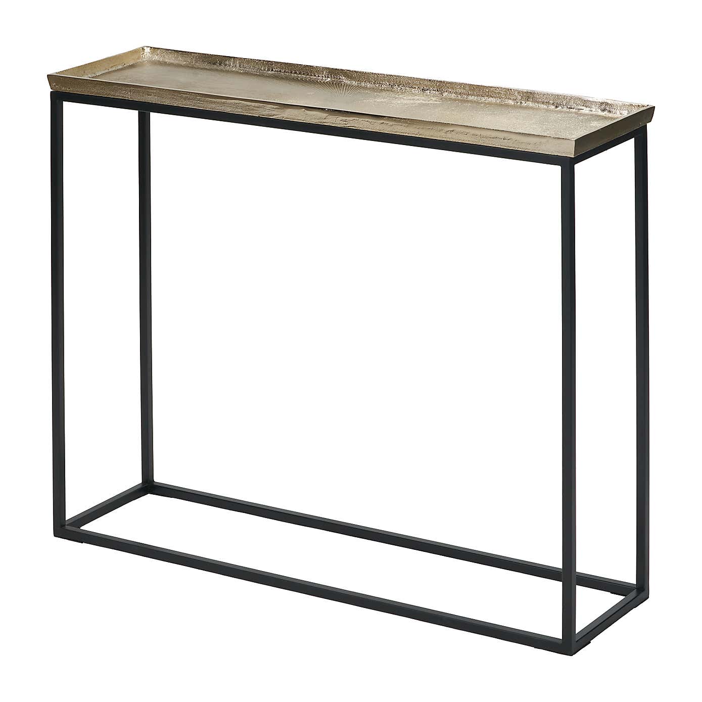 Franklin Console Table, Gold Cast