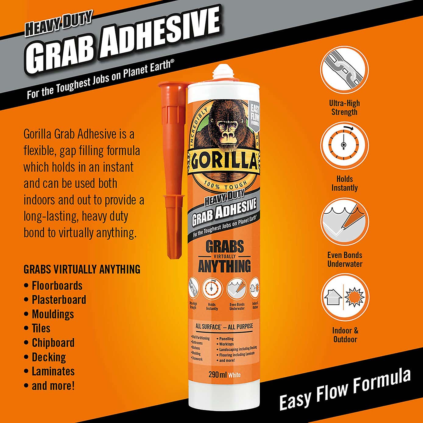 Gorilla White Grab 80ml Tube