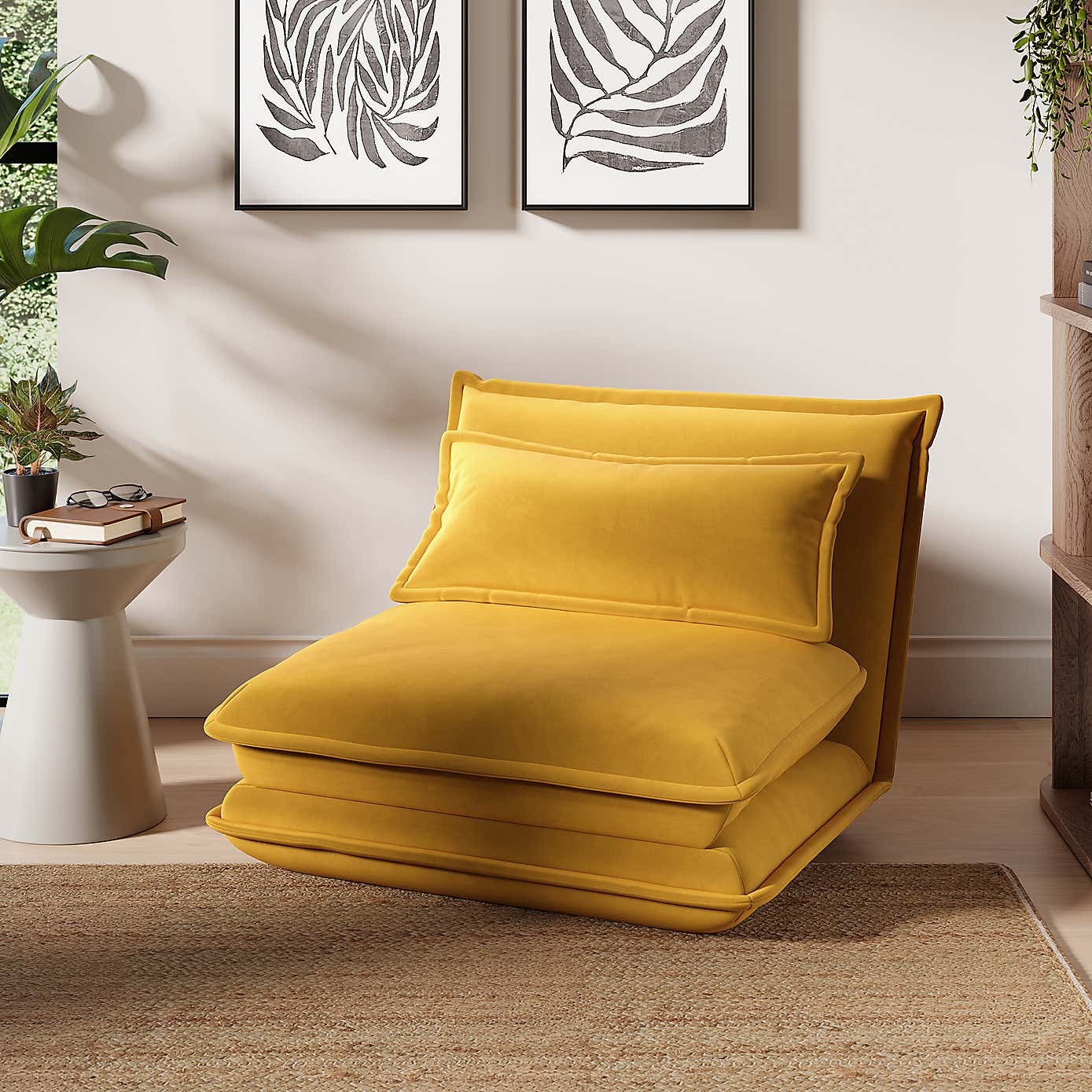 Jackson Velvet Foldable Single Sofa Bed