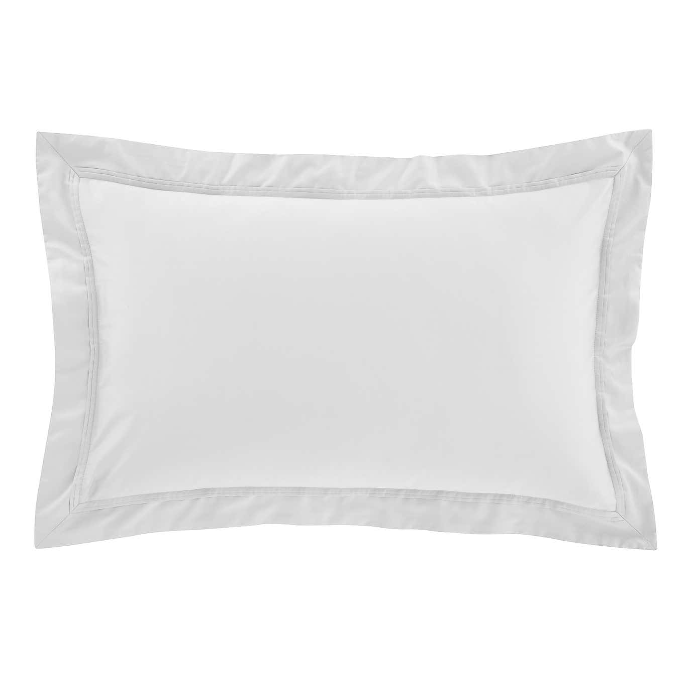Dorma 500 Thread Count 100% Cotton Satin Plain Oxford Pillowcase