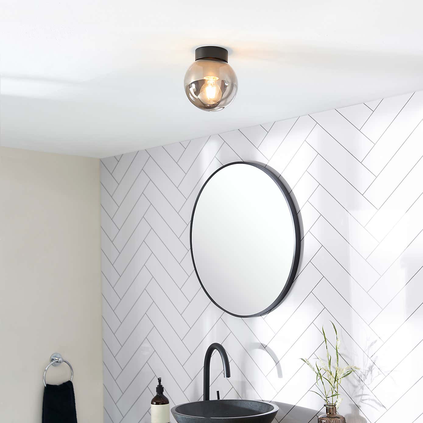 Sligo Industrial Flush Outdoor Ceiling Light