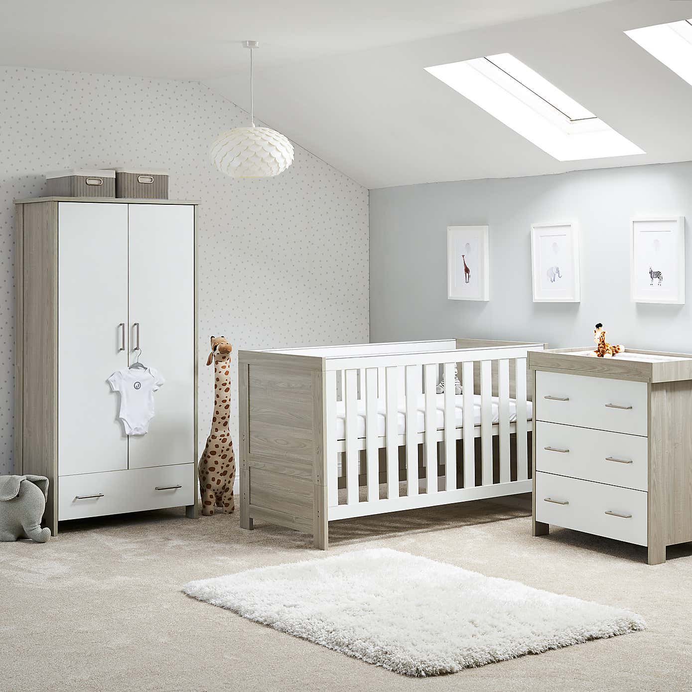 OBaby Nika 3 Piece Nursery Room Set
