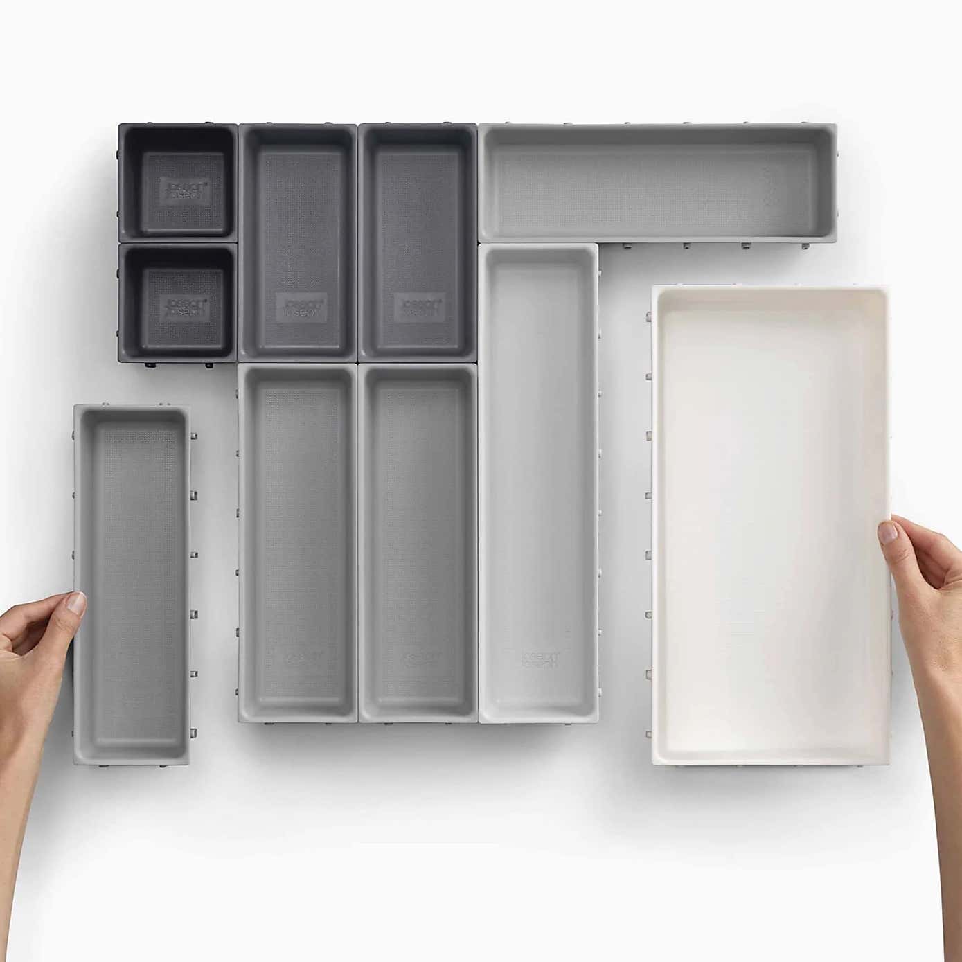 Joseph Joseph 10 Piece Grey Box Drawer Organiser Set