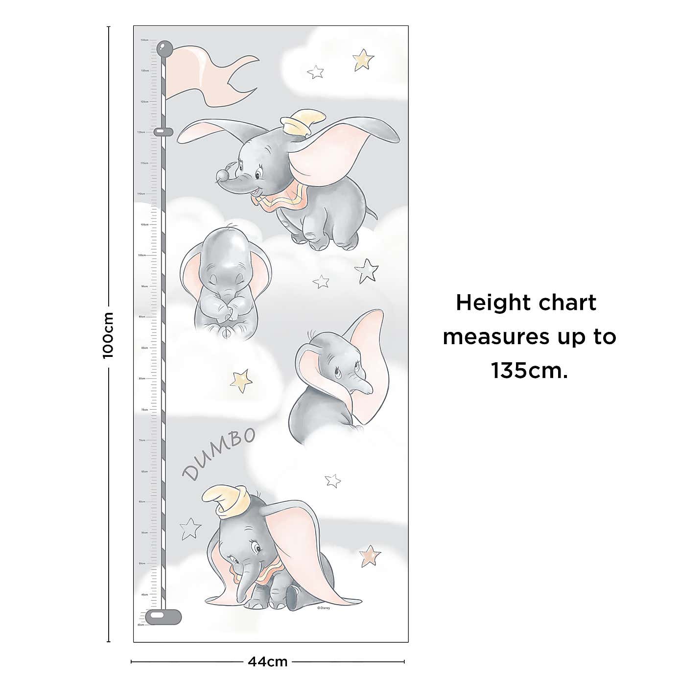 Dumbo Height Chart Wall Sticker