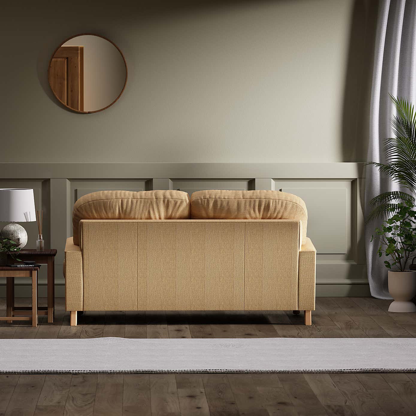 Martha Faux Linen 2 Seater Sofa