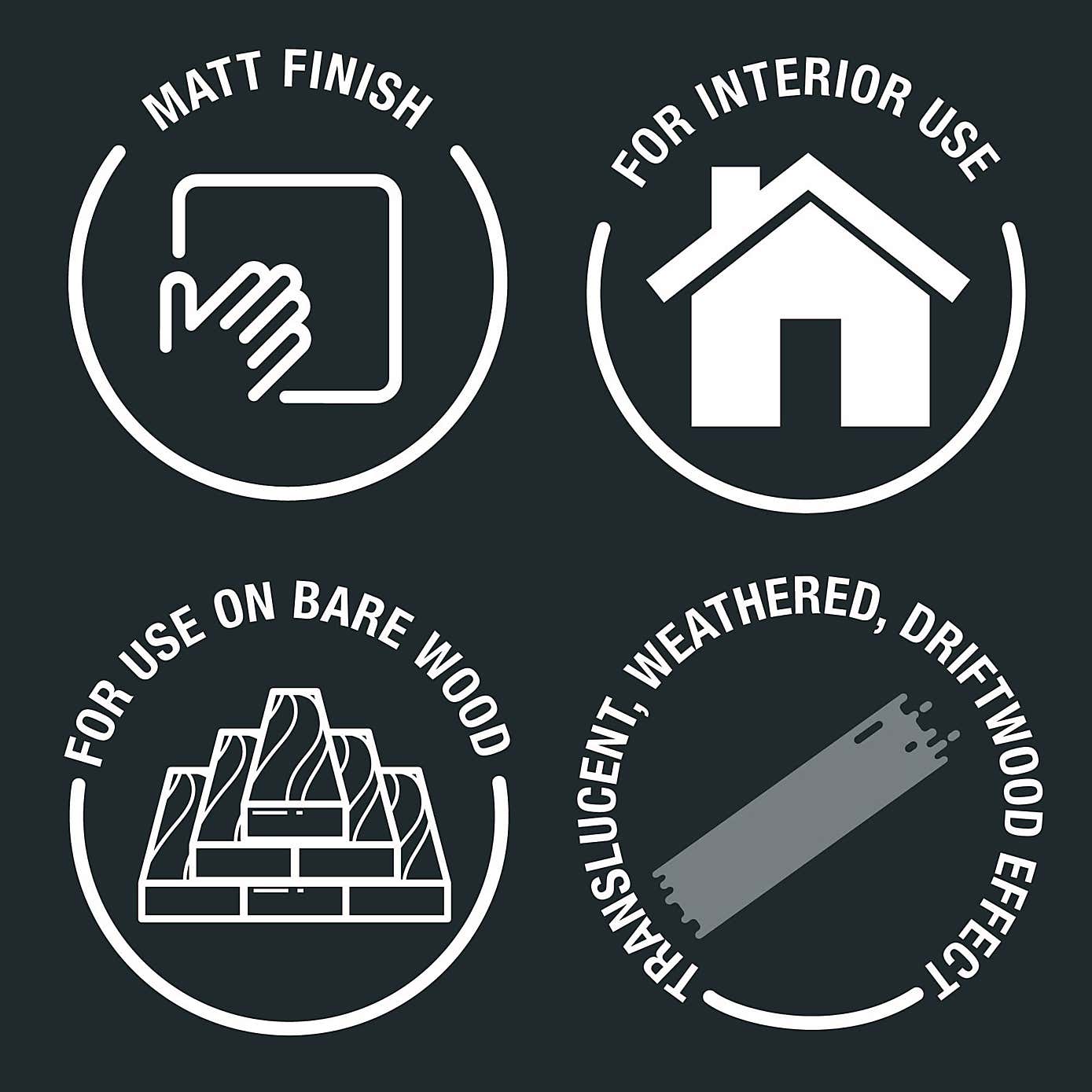 Rust-Oleum White Smoke Matt Weathered Wood Paint 750ml