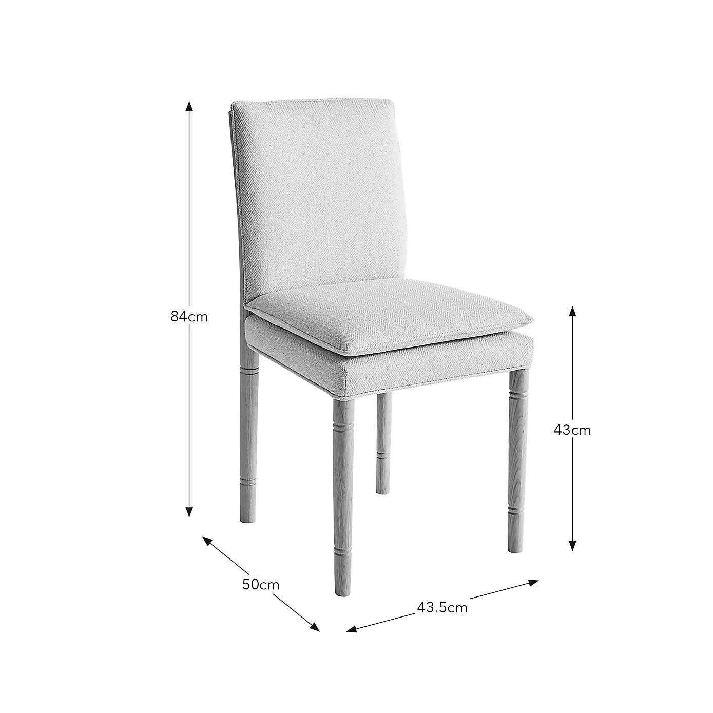 Churchgate Walcote Dining Chair, Herringbone Fabric