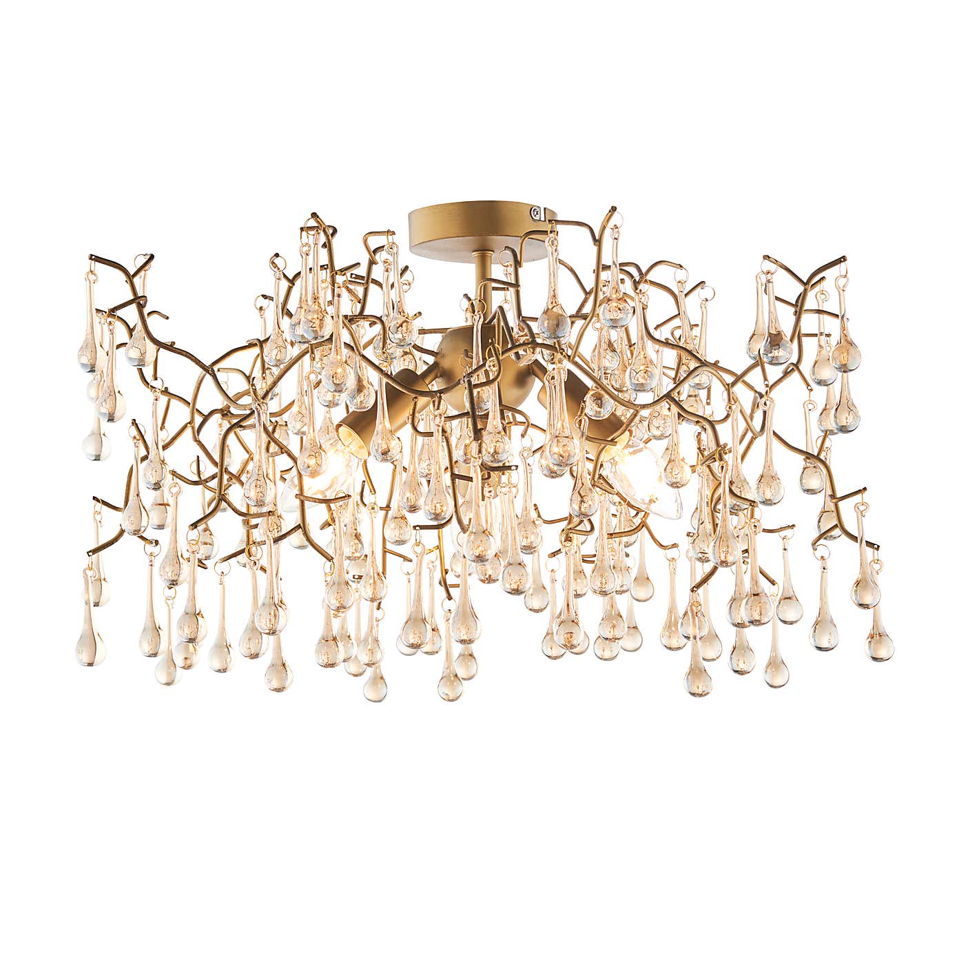 Vogue Wisteria 3 Light Semi Flush Ceiling Fitting