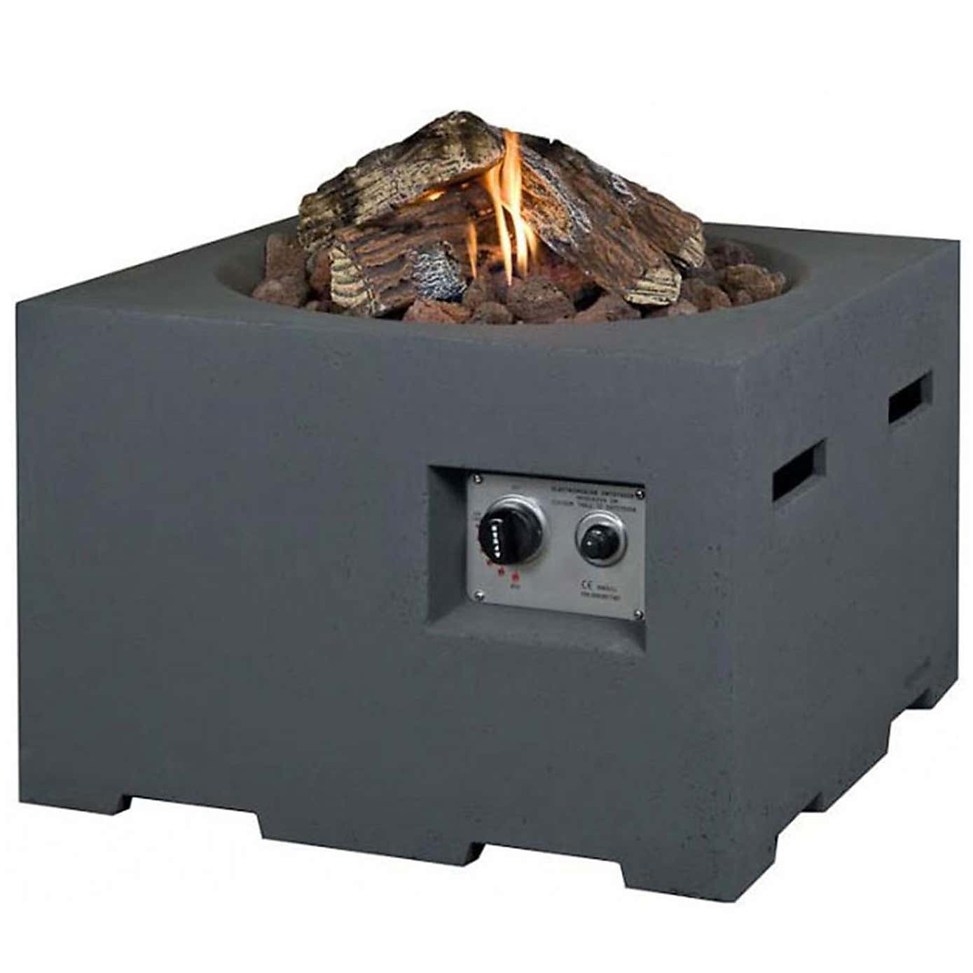 Happy Cocooning Small Square Grey Fire Pit