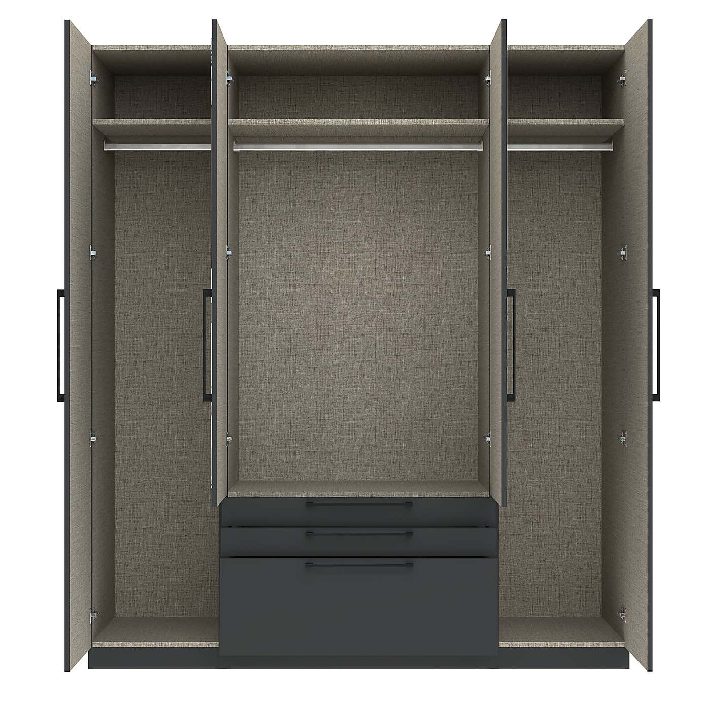 Foster 4 Door 3 Drawer Wardrobe