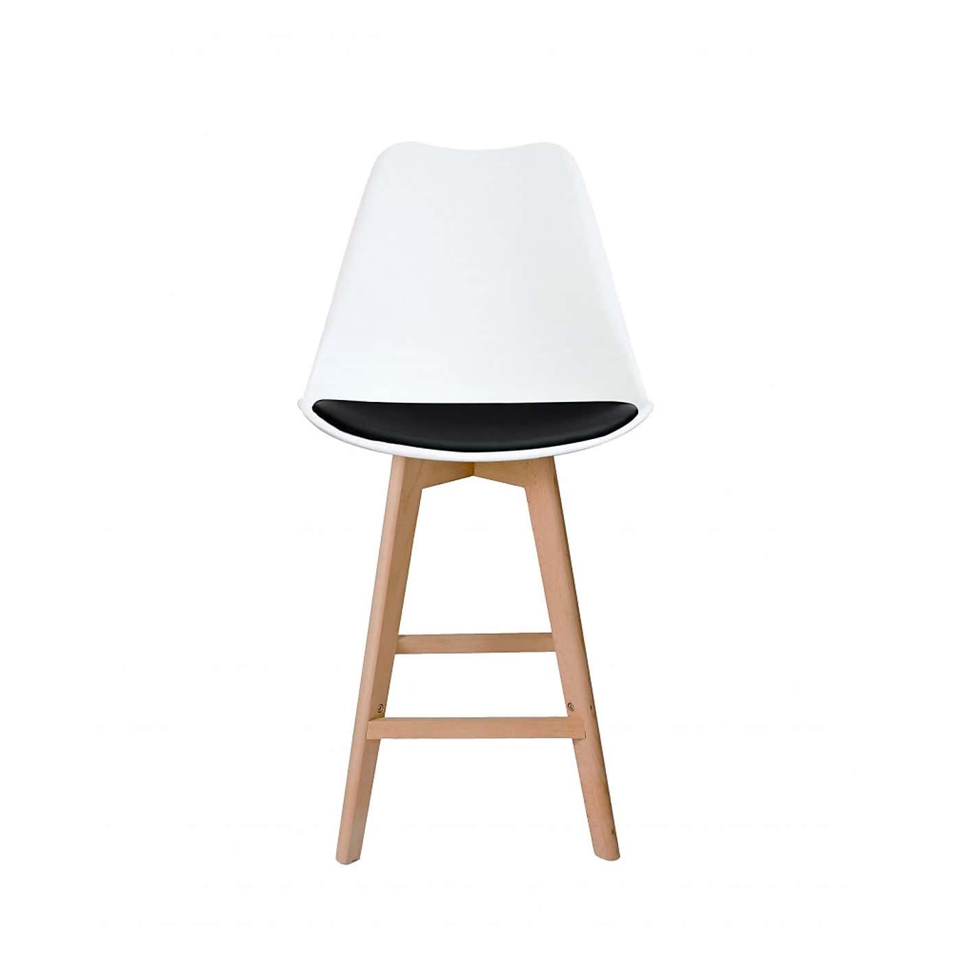 Fusion Living Soho White Plastic Bar Stool